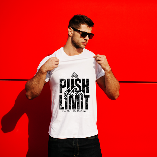 Push to Your Limits – Rise Above Challenge" Motivational Tee