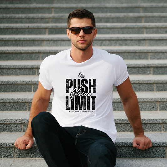 Push to Your Limits – Rise Above Challenge" Motivational Tee